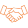 Handshake icon representing trust, client partnership, and legal commitment